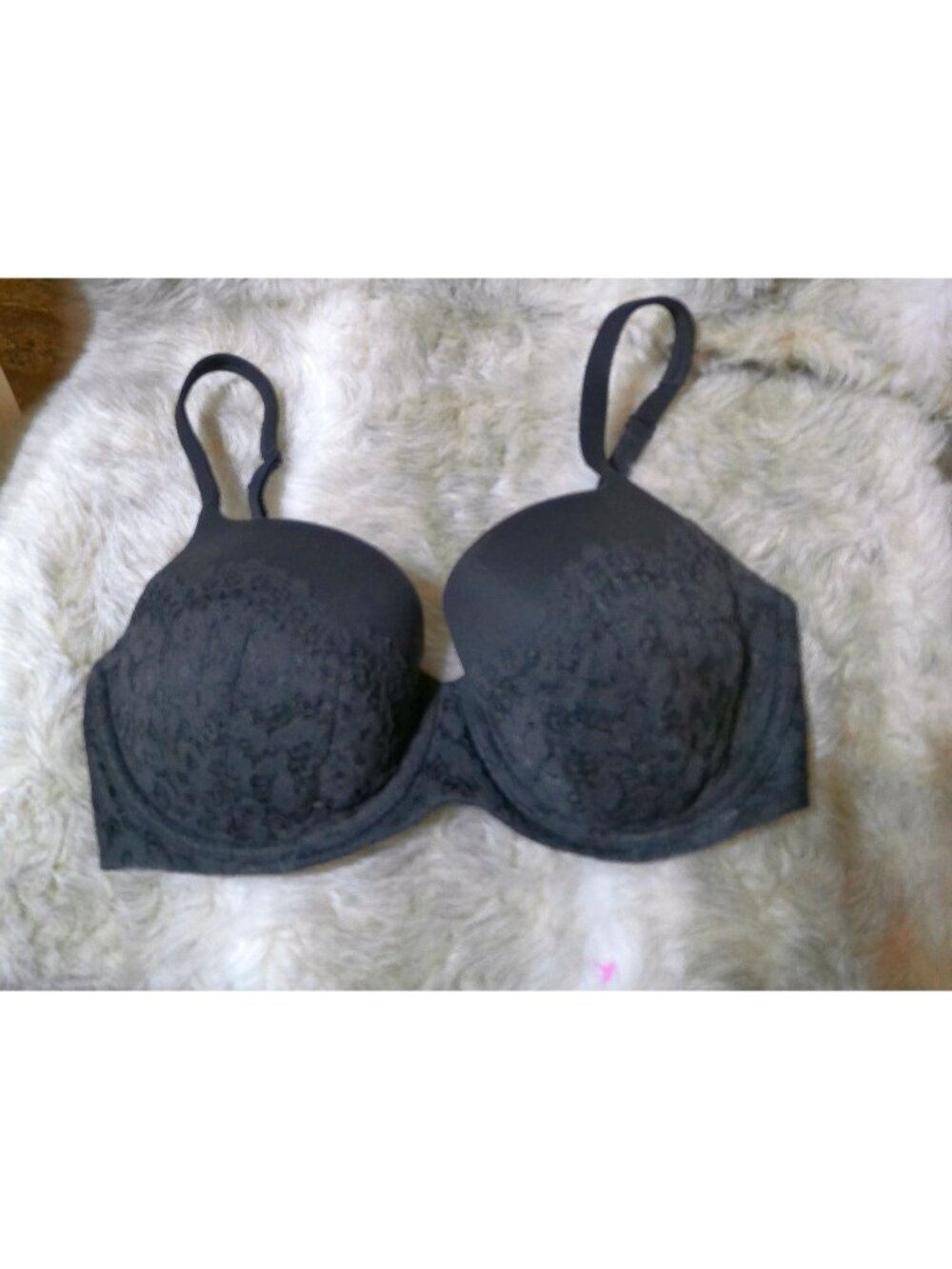 Victoria's Secret Bra Lined Demi Black 32DDD As Is